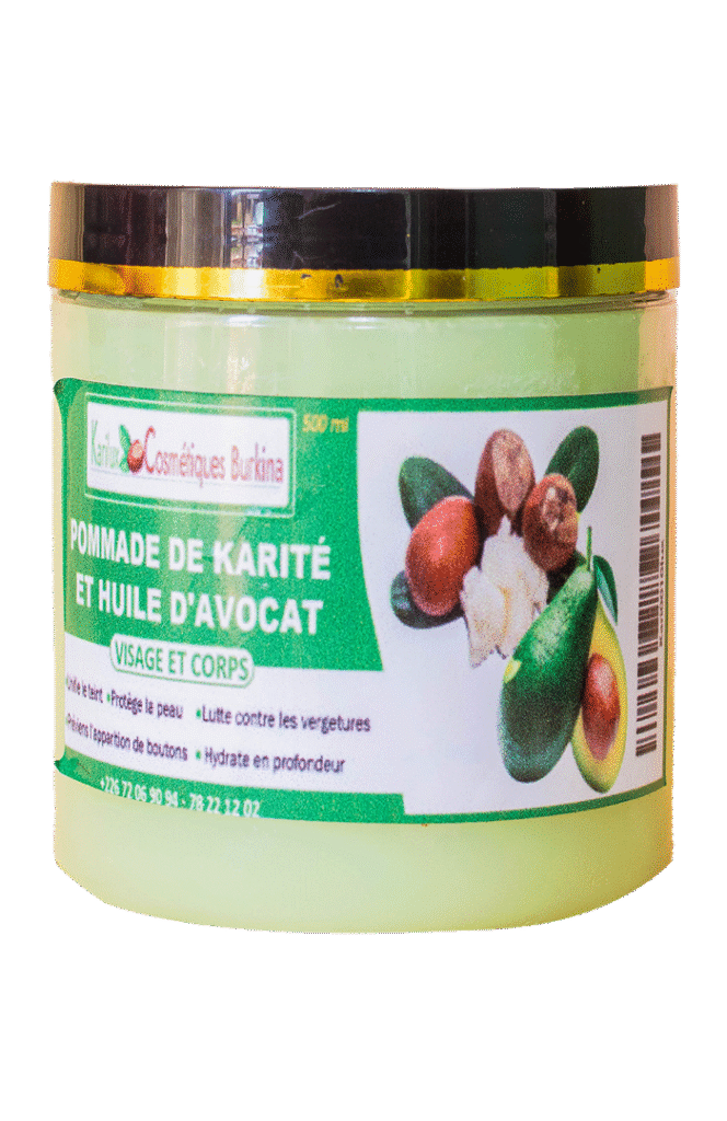 Pommade à base de Karité et d’Huile d’Avocat – 500 ml